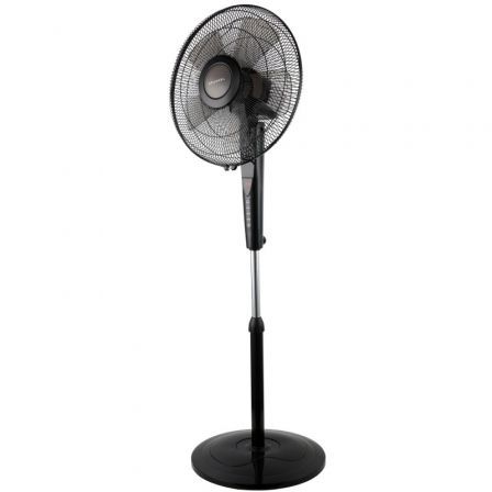 Grunkel Ventilador de Pie FAN-N16ECOTIMER con Temporizador y Altura Ajustable Negro